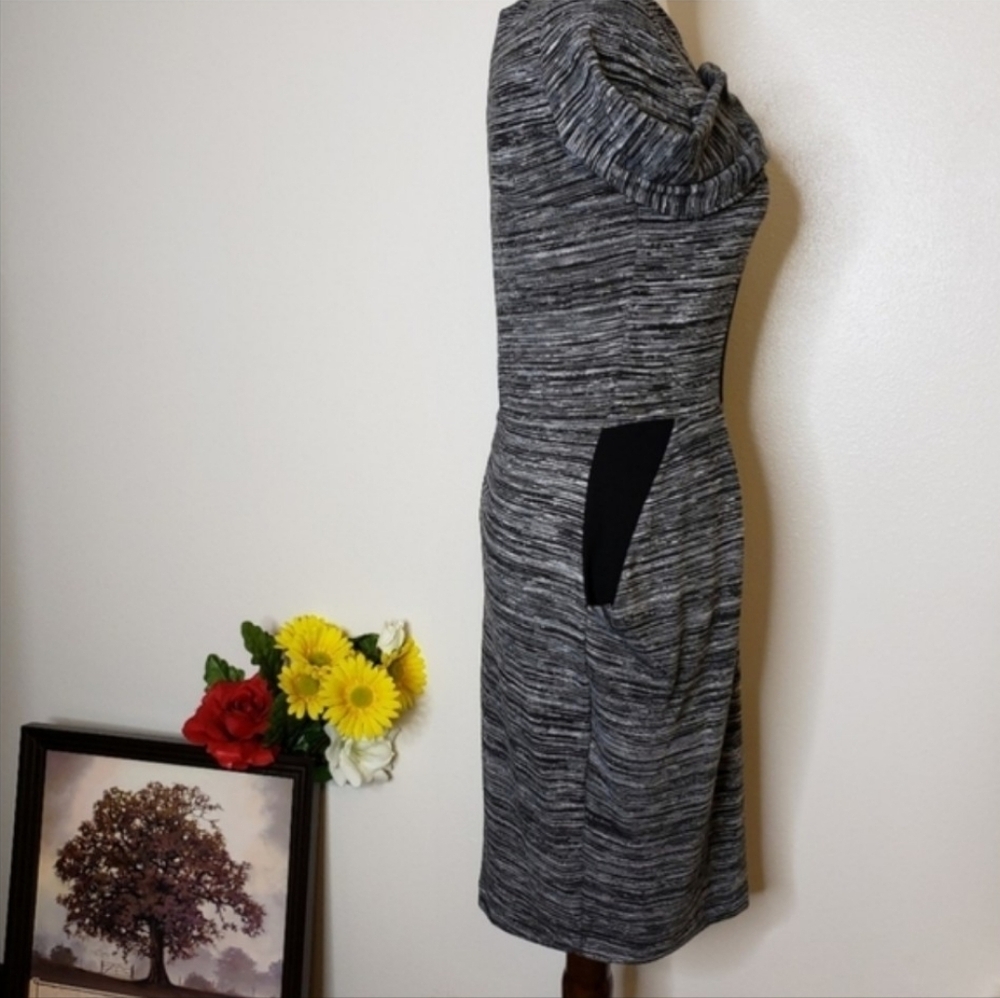 French Connection Fast City Space Dress Pockets Bodycon Mini Spring Retro Office - Picture 15 of 16